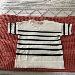 Philosophy Short Sleeve Striped Sweater Sz XS EUC